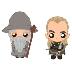 Set de 2 figuras Pokis de Gandalf y Legolas – El Señor de los Anillos