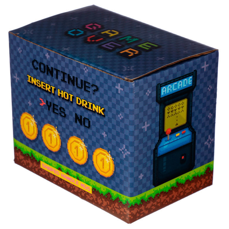 Taza 3D Pixel Joystick – Game Over (11 × 14,5 × 8,5 cm)