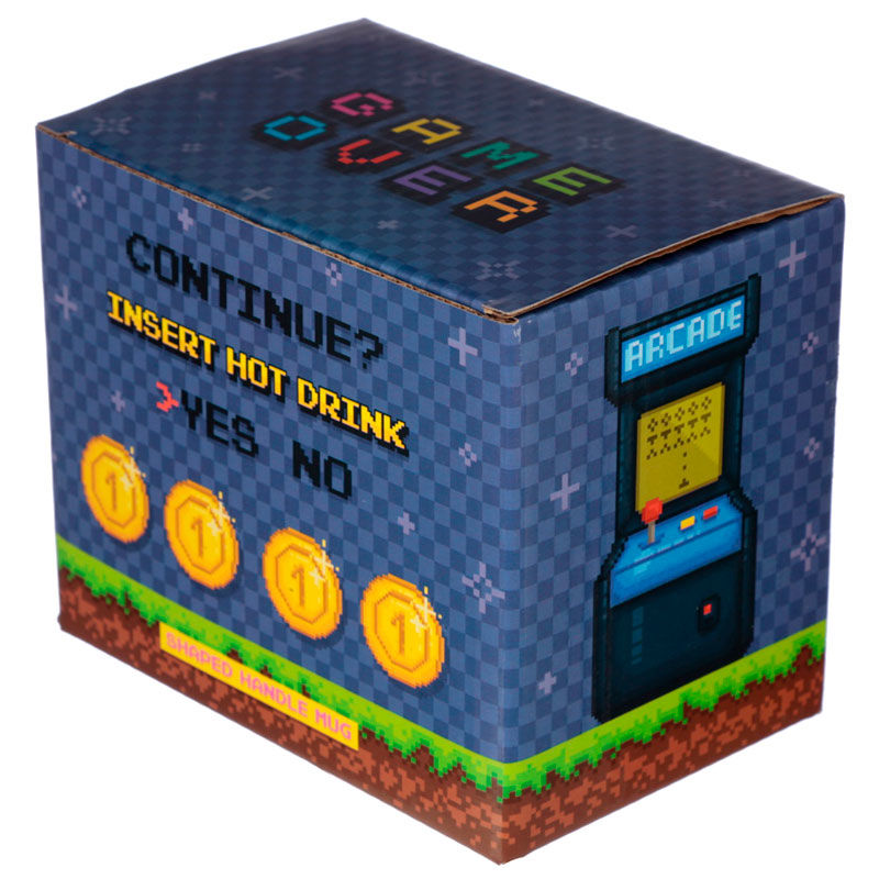 Caneca com alça em formato de arcade Game Over Joystick - MerchVillain