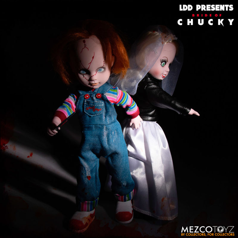 Bonecos Mortos Vivos Chucky e Tifanny pacote com 2 figuras de 25cm - MerchVillain