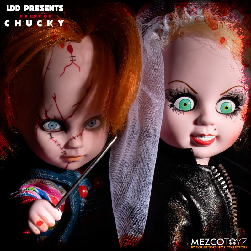 Bonecos Mortos Vivos Chucky e Tifanny pacote com 2 figuras de 25cm - MerchVillain