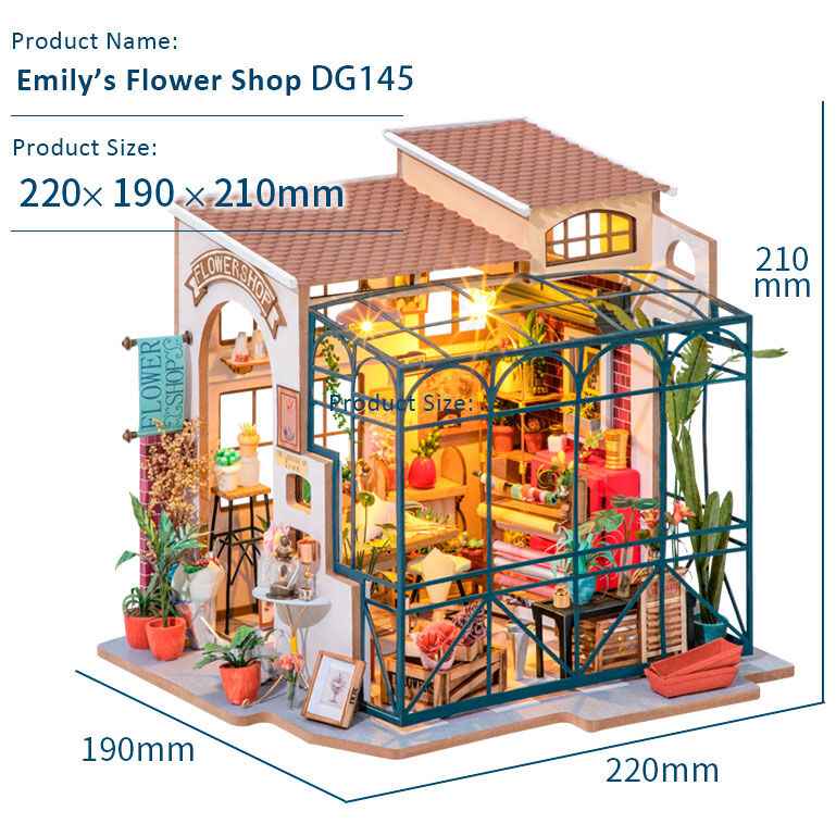 Maqueta 3D Casa da Florista da Emily – Rolife (258 peças, 23,8x21x23 cm)