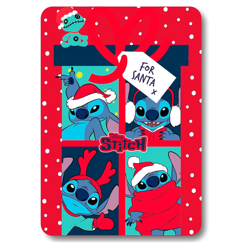 Cobertor polar de Natal Disney Stitch - MerchVillain
