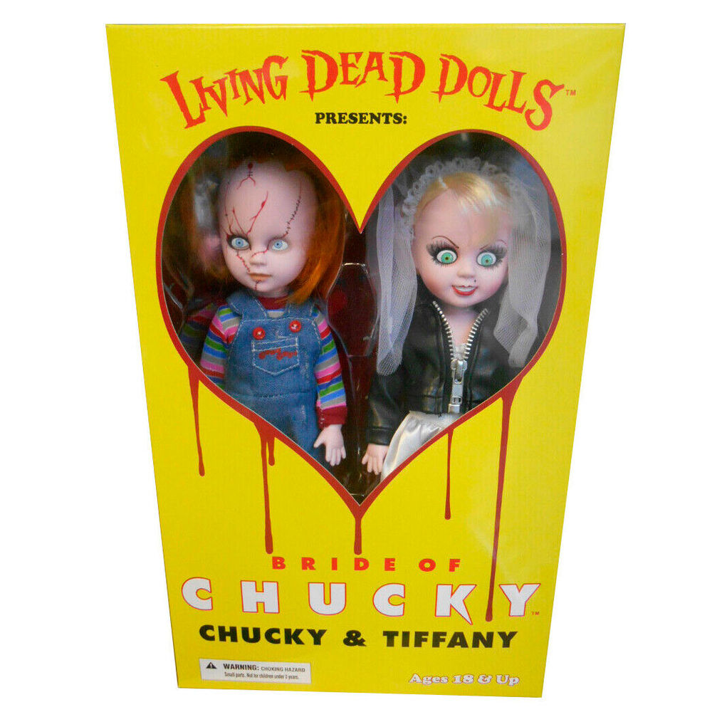 Bonecos Mortos Vivos Chucky e Tifanny pacote com 2 figuras de 25cm - MerchVillain