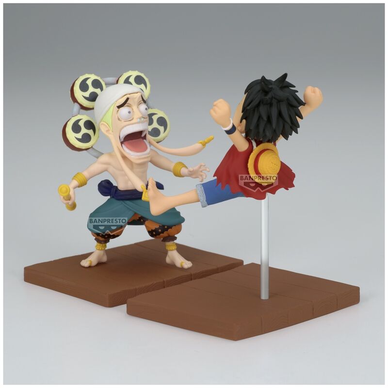 Figura Monkey D. Luffy & Enel World Collectable - One Piece (7 cm) - MerchVillain