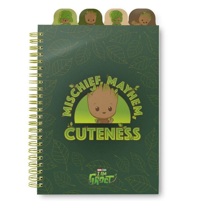 Caderno A5 - Groot Marvel (80 folhas) - MerchVillain