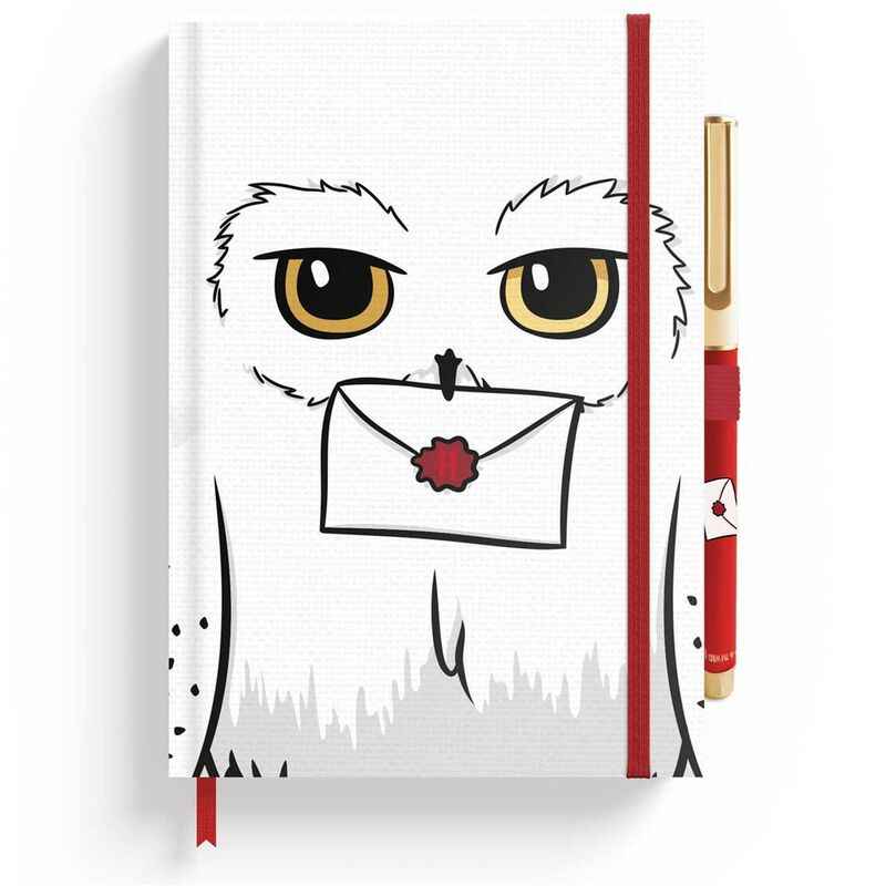 Caderno A5 Premium + Caneta Hedwig – Harry Potter