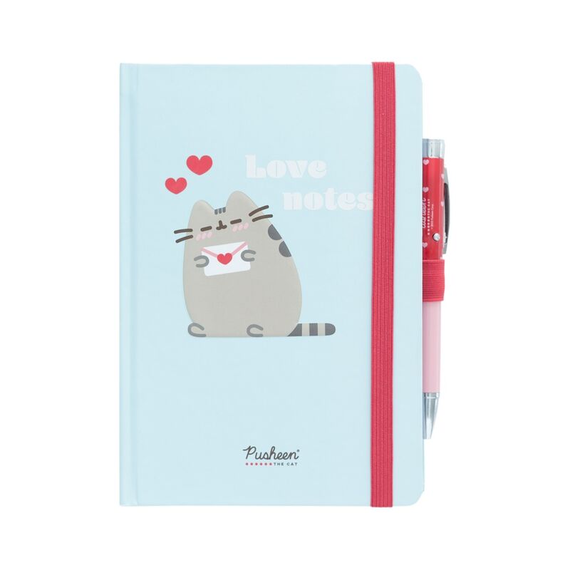 Caderno A5 Premium + Caneta Purrfect Love - Pusheen - MerchVillain