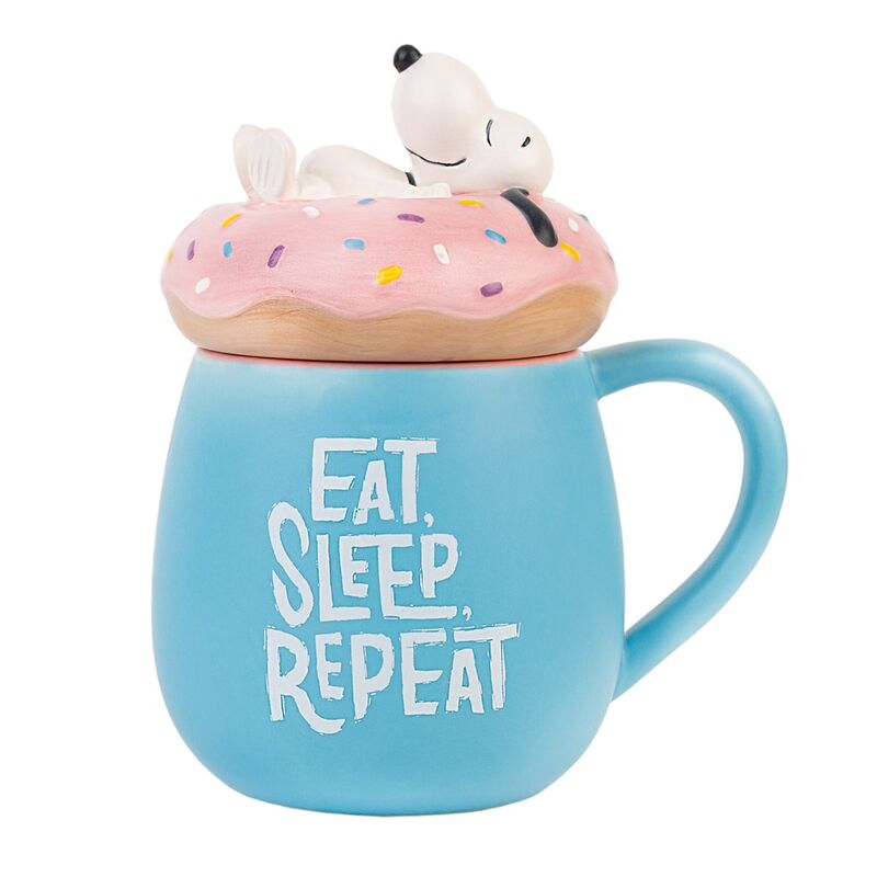 Caneca 3D Snoopy Eat Sleep Repeat 500ml - MerchVillain