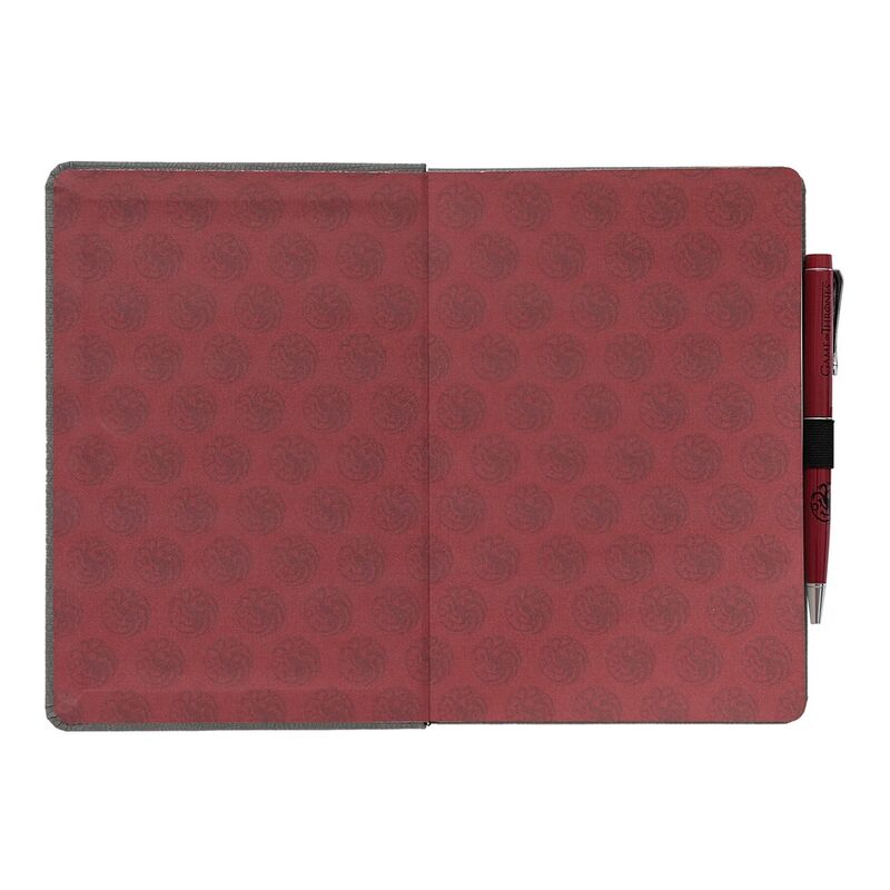 Caderno premium A5 Targaryen de Game of Thrones + caneta - MerchVillain