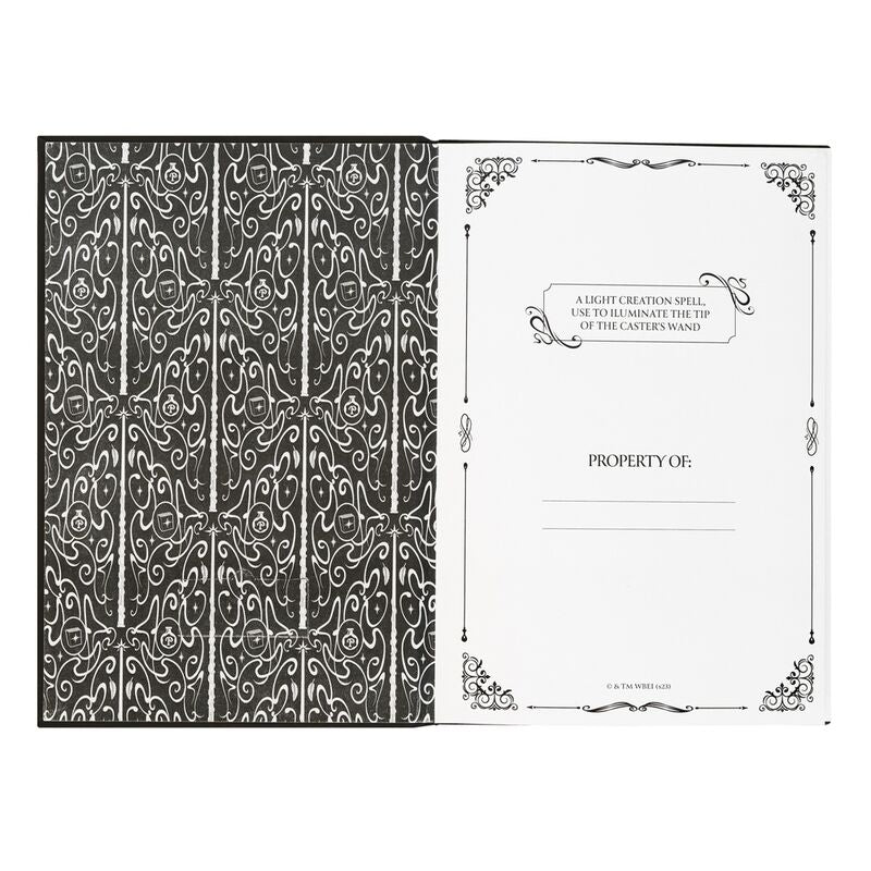 Caderno de LED premium Harry Potter Lumos A5 + caneta - MerchVillain