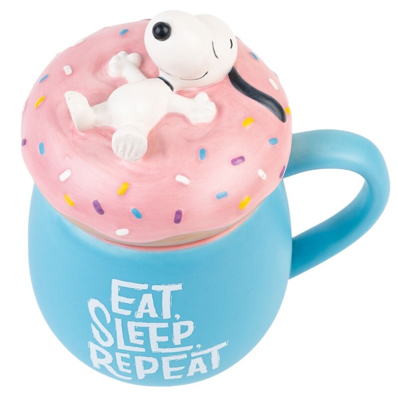 Caneca 3D Snoopy Eat Sleep Repeat 500ml - MerchVillain
