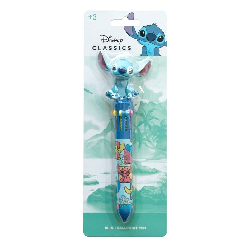 Caneta 10 Cores 3D - Stitch Disney - MerchVillain