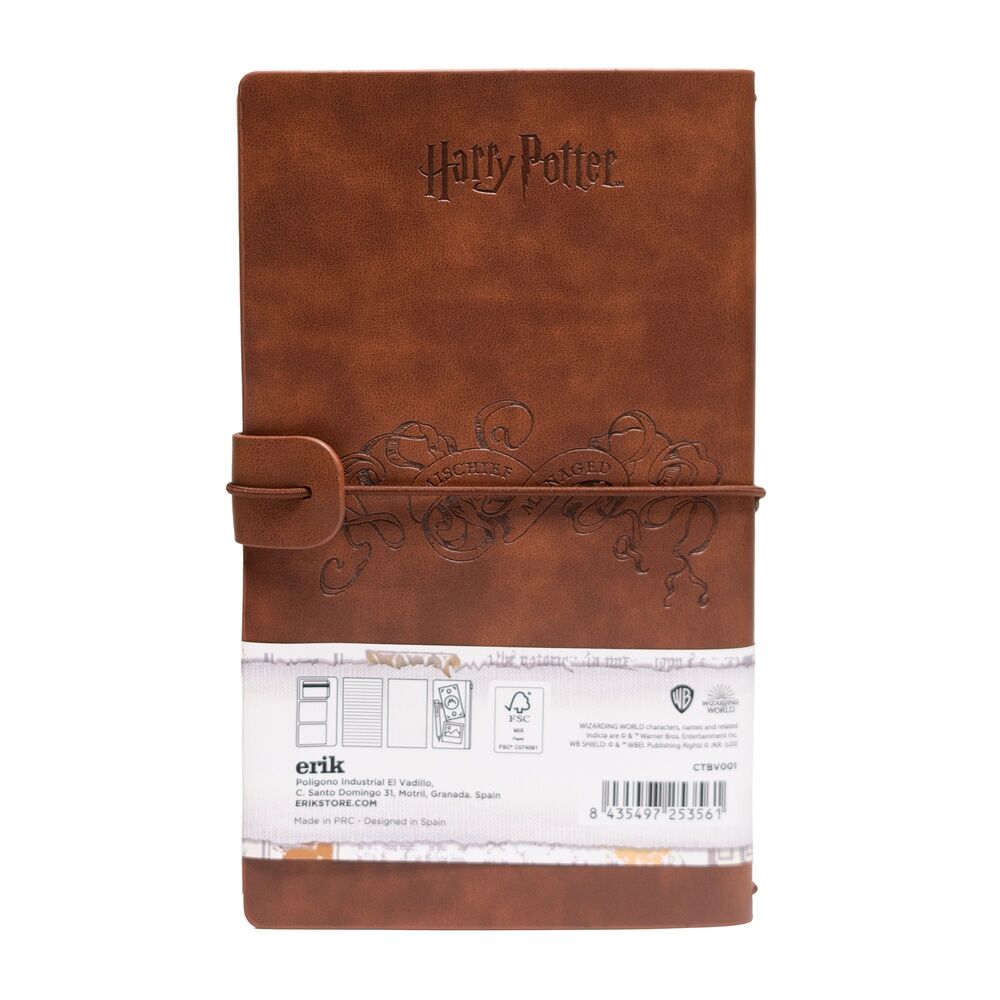 Cuaderno de viaje del Mapa del Merodeador – Harry Potter (20×12 cm)