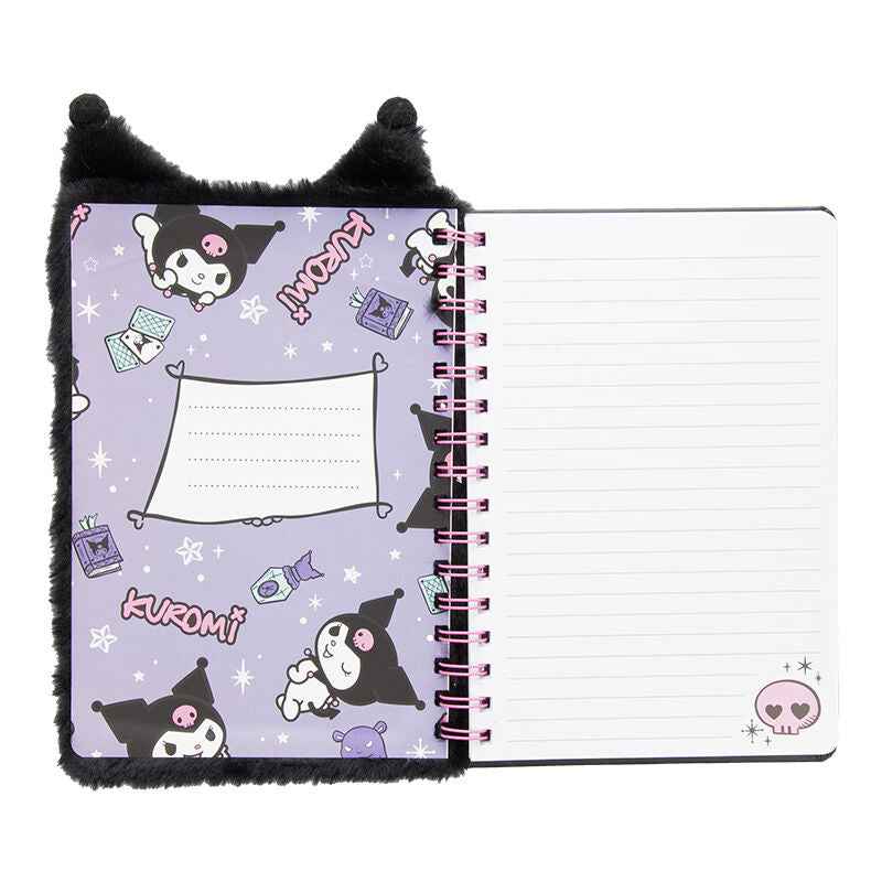 Caderno A5 Fluffy Kuromi Hello Kitty
