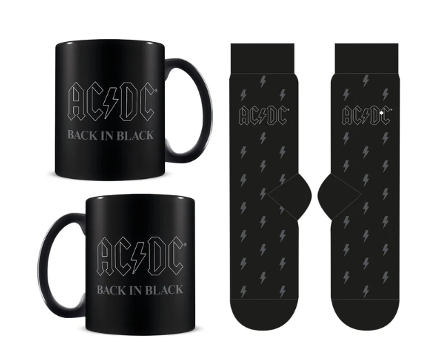 Set de taza y calcetines de AC/DC – Colección Rock