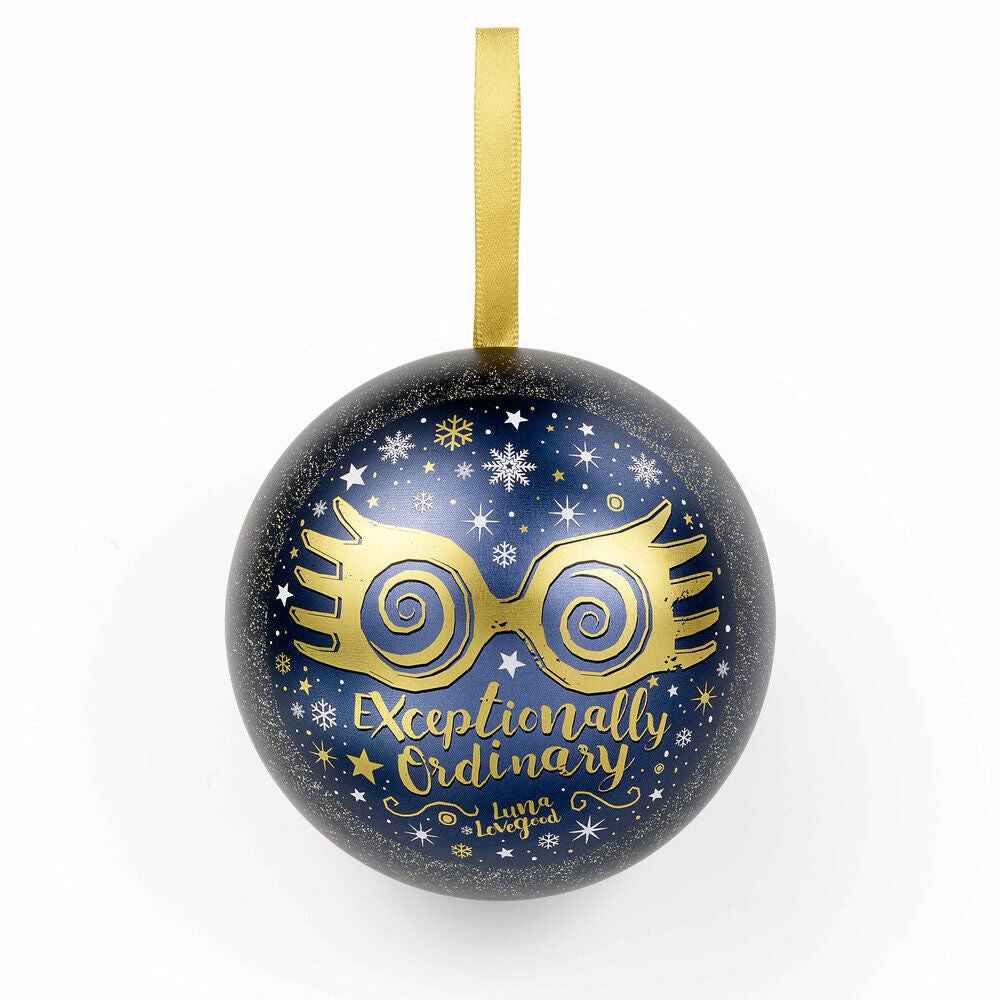 Colar de óculos Luna Lovegood de Harry Potter + bola de Natal