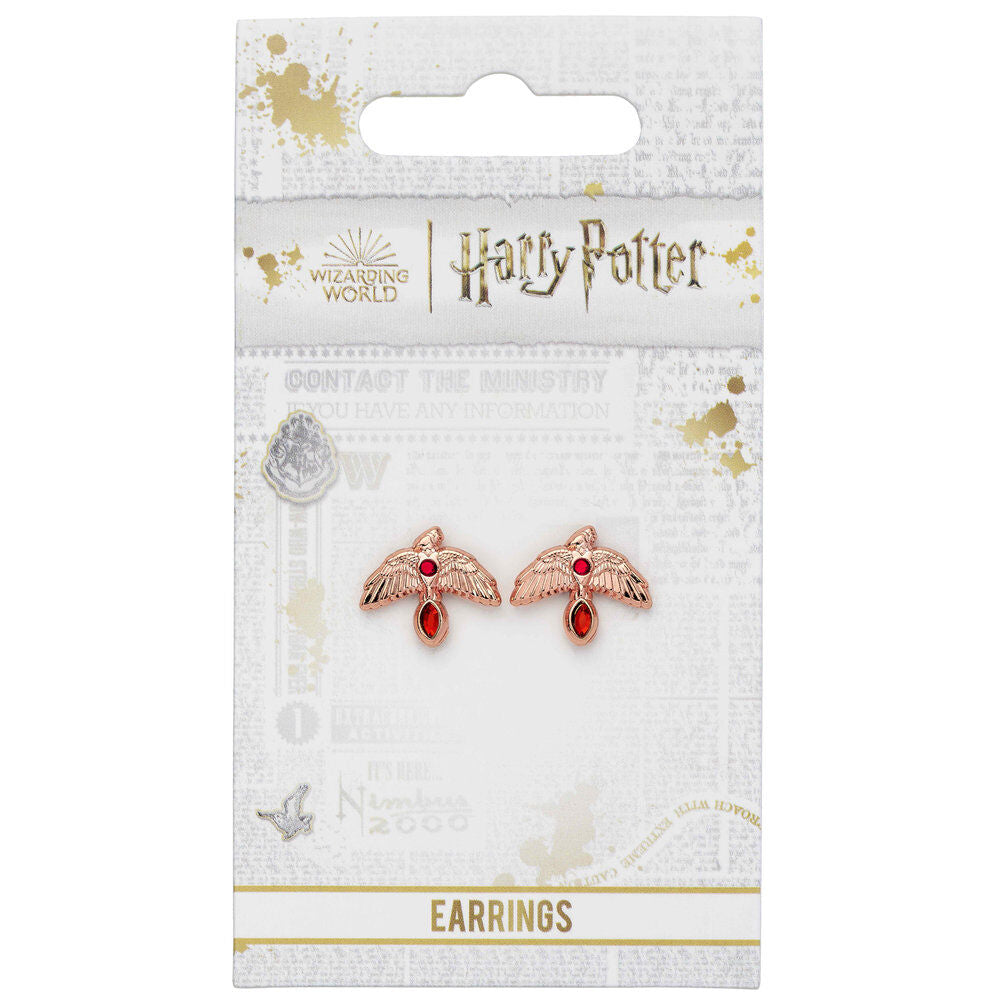 Pendientes Pink Fawkes – Harry Potter
