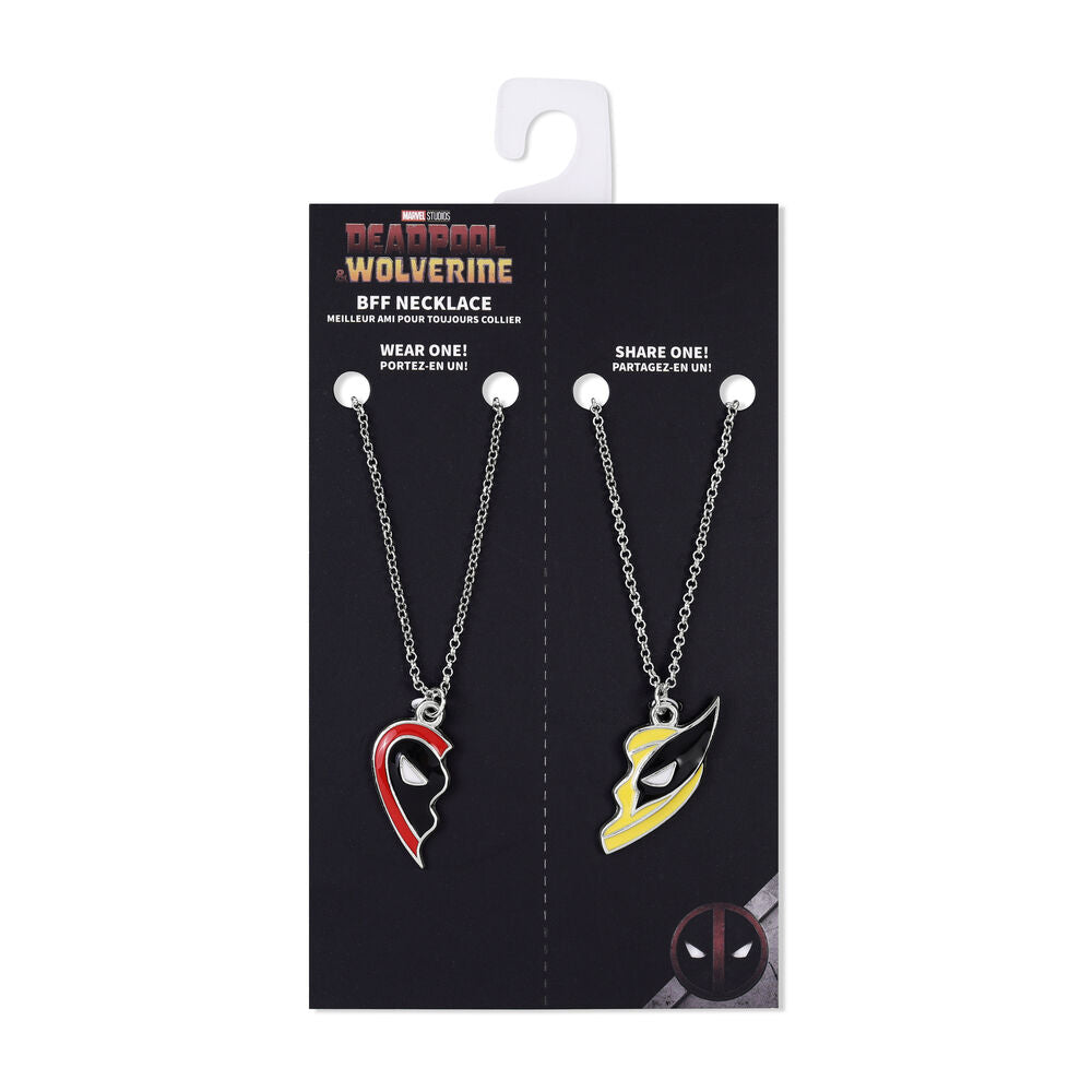 Conjunto de 2 collares de Deadpool y Wolverine – Marvel