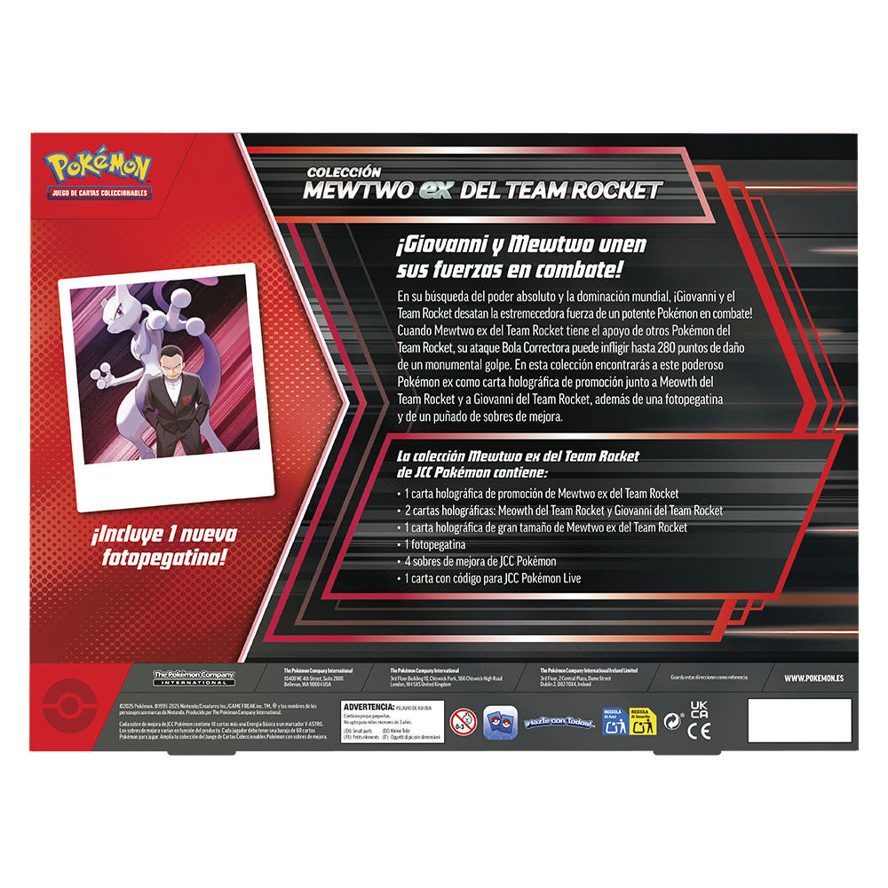 Set de cartas coleccionables Mewtwo EX del Equipo Rocket – Pokémon (Versión en español)