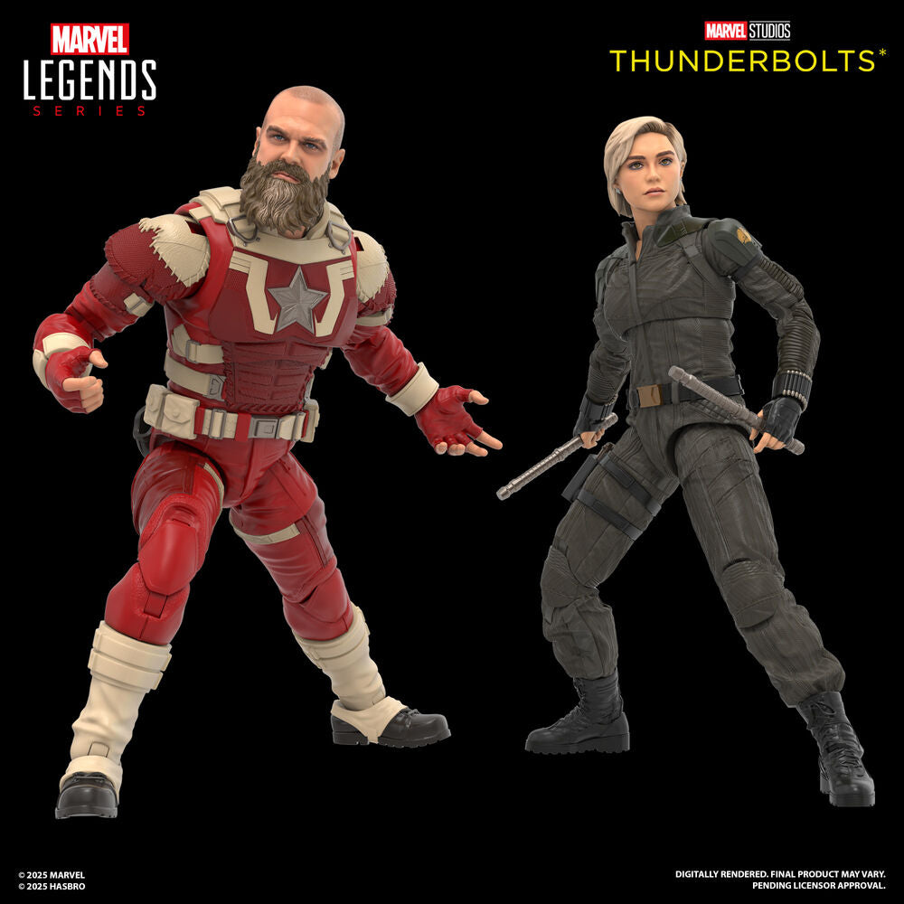 Set de 2 figuras: Yelena Belova y Red Guardian Thunderbolts – Marvel Legends (15 cm)