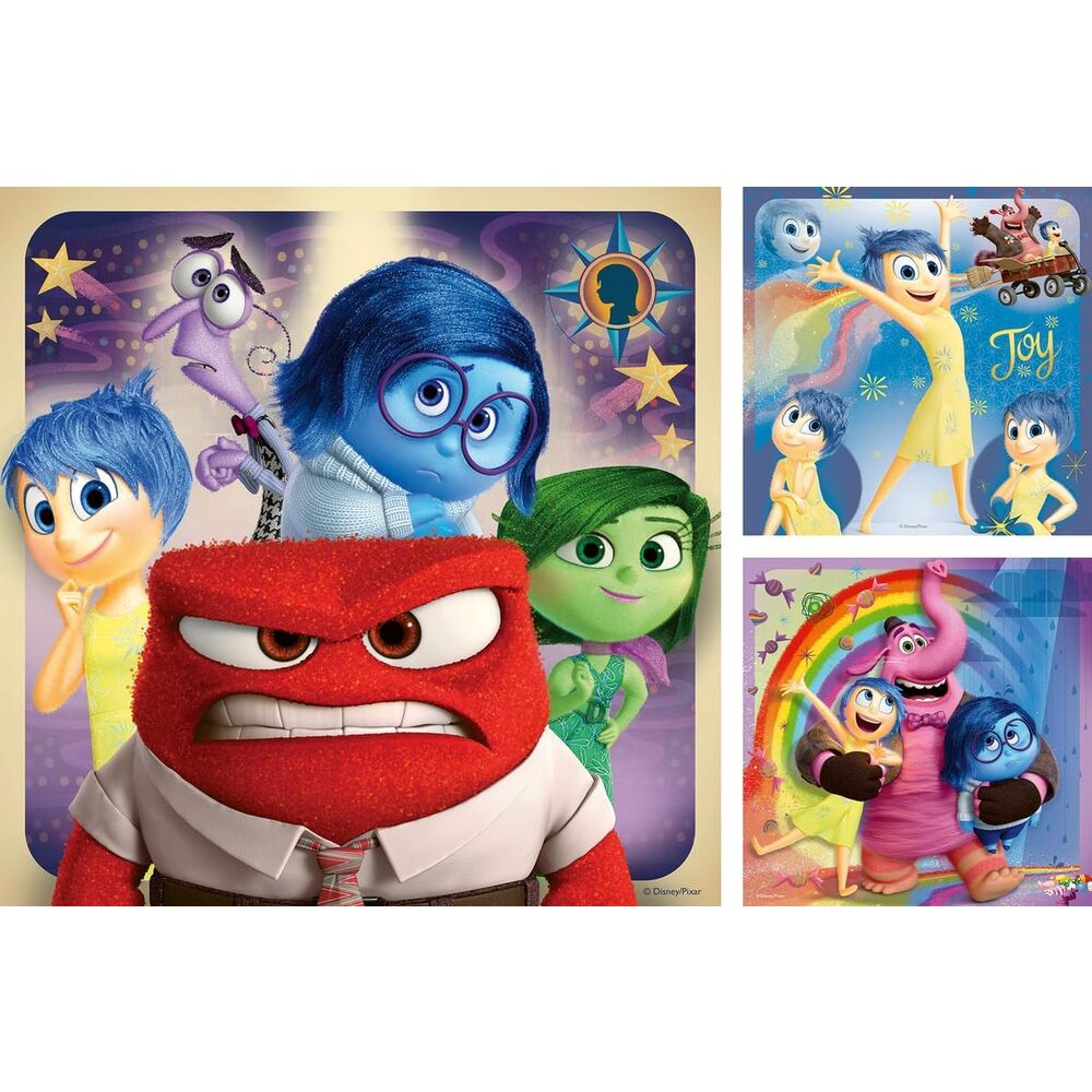 Pack 3 Puzzles Pixar Intensa-Mente - Disney