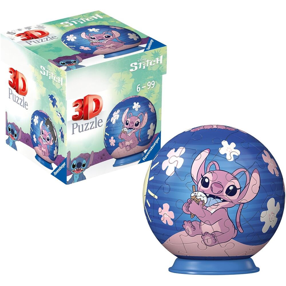 Rompecabezas 3D de Stitch y Ángel, 54 piezas – Disney