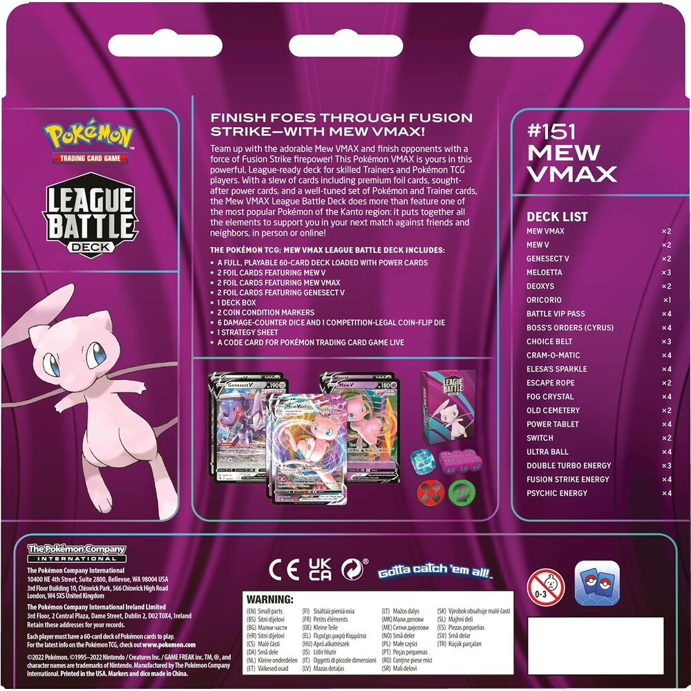 Baraja de Liga de Batallas – Pokémon Mew VMAX (Inglés)