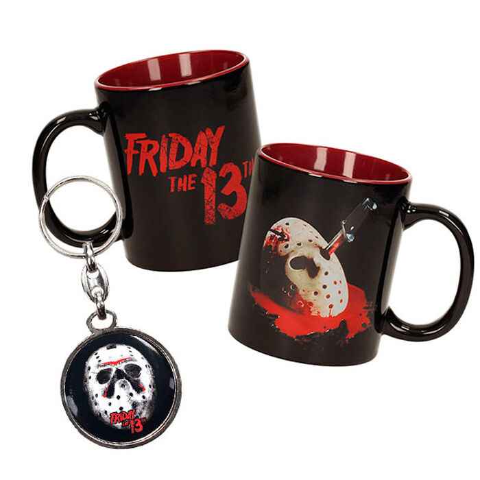 Friday the 13th Mug + Metal keychain