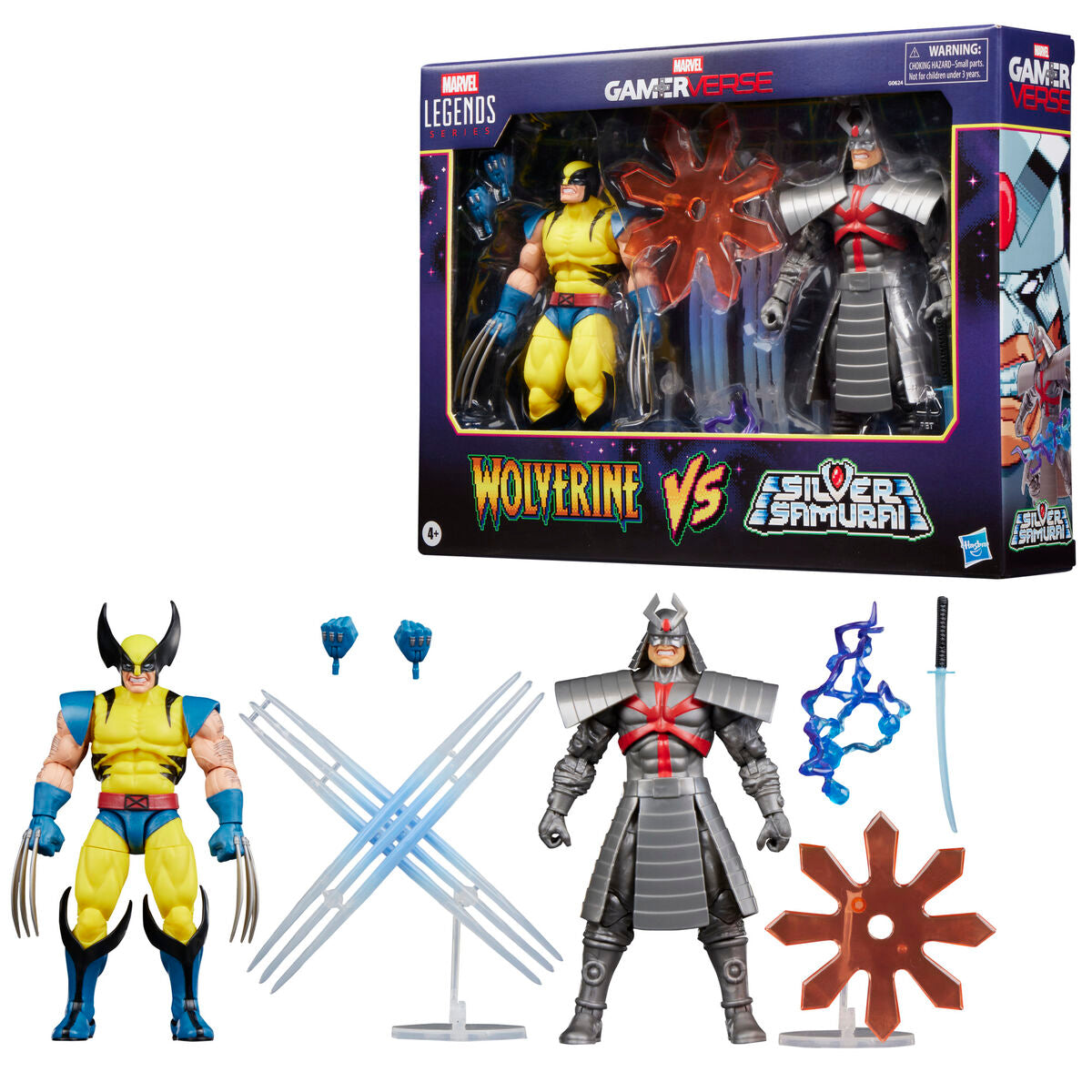 Set de figuras de Wolverine y Samurái plateado - Marvel Legends Gameverse (15 cm)
