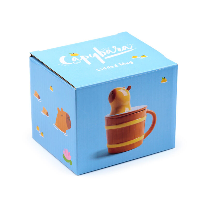 Taza de Capibara con tapa – Cerámica (300 ml)