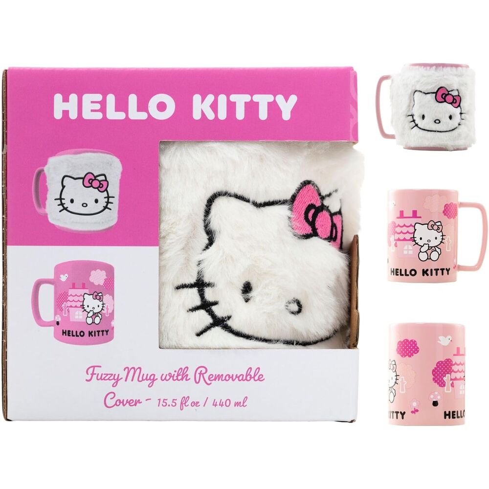 Taza con funda de peluche - Hello Kitty (440 ml)