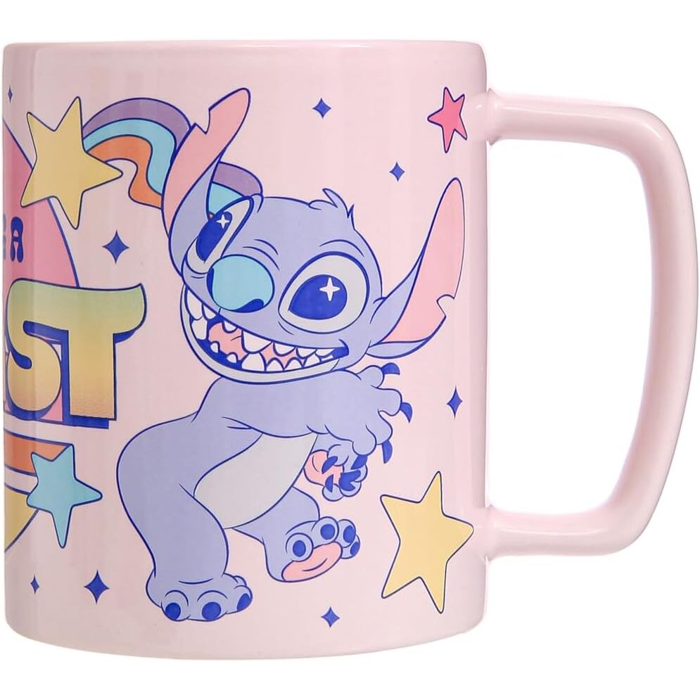 Disney Angel & Stitch Plush Mug with Cover (440ml)