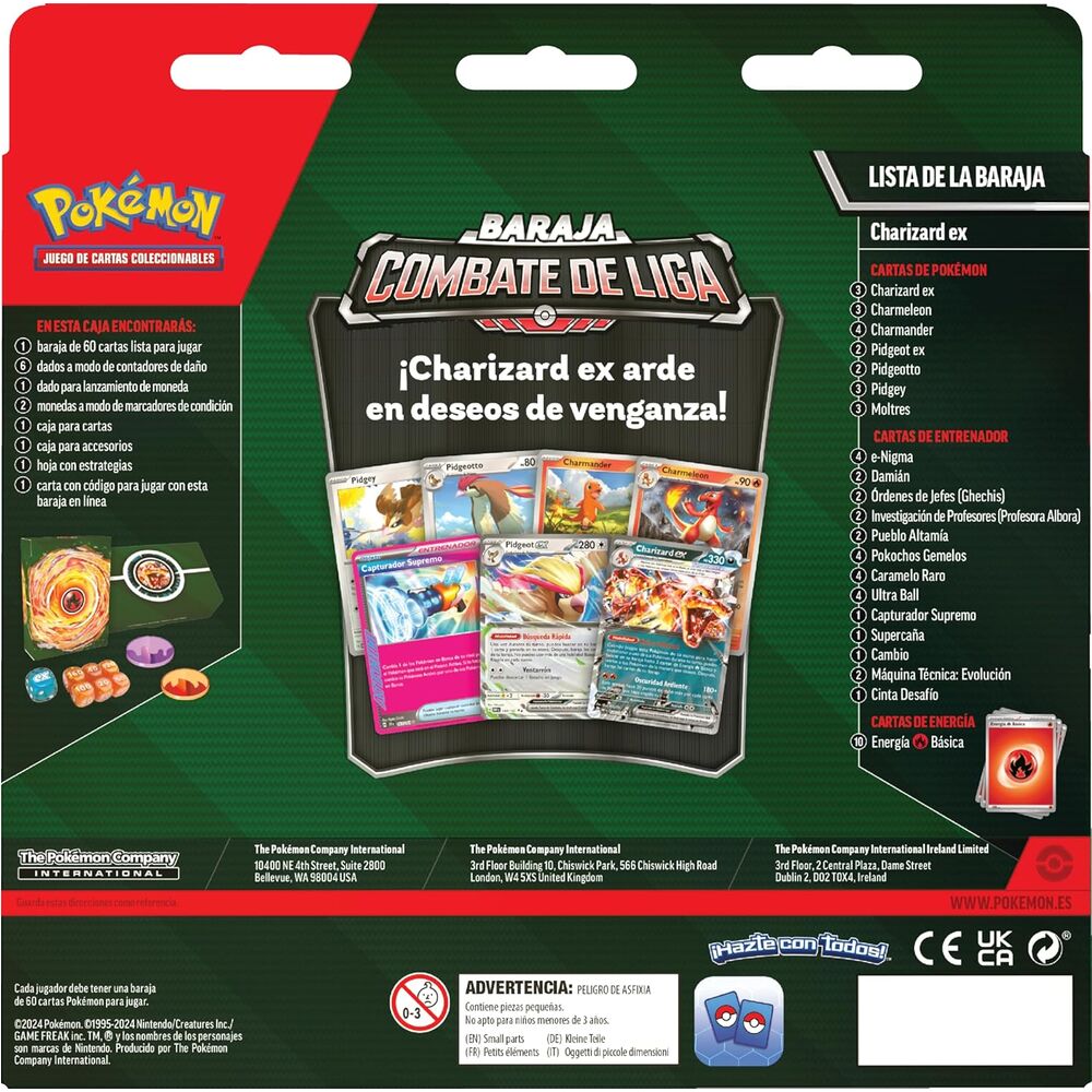 Cartas de juego Pokémon Charizard (Versión en español)