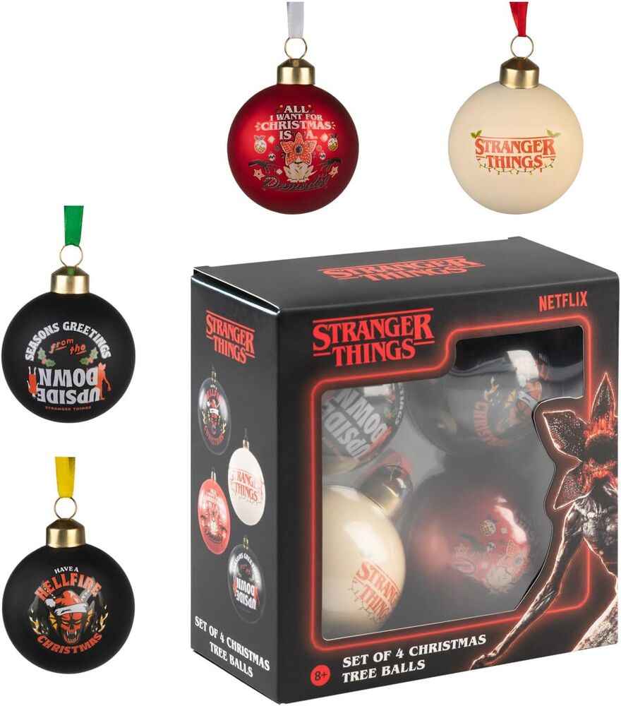 Conjunto 4 Bolas de Natal – Stranger Things