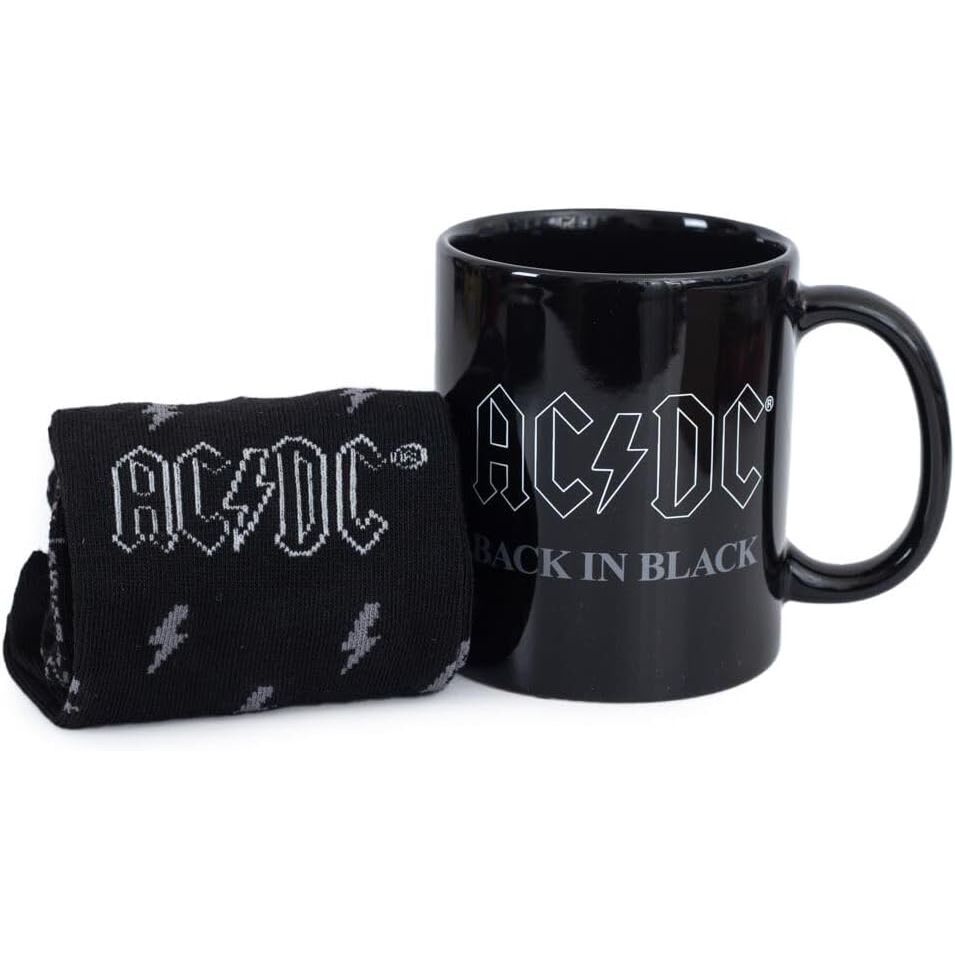 Set de taza y calcetines de AC/DC – Colección Rock