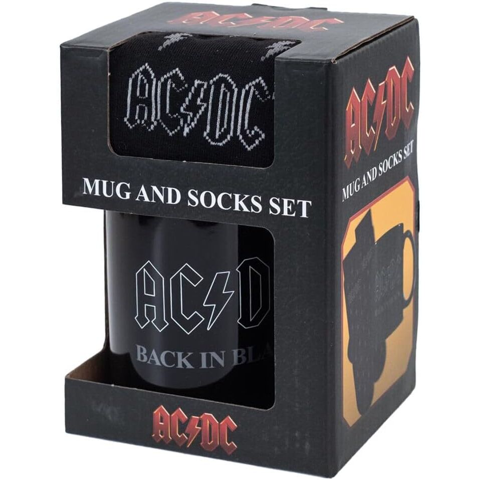 Set de taza y calcetines de AC/DC – Colección Rock