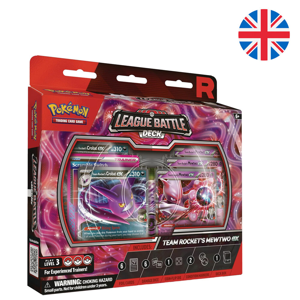 Juego de cartas Mewtwo ex del Team Rocket de League Battle Deck – Pokémon