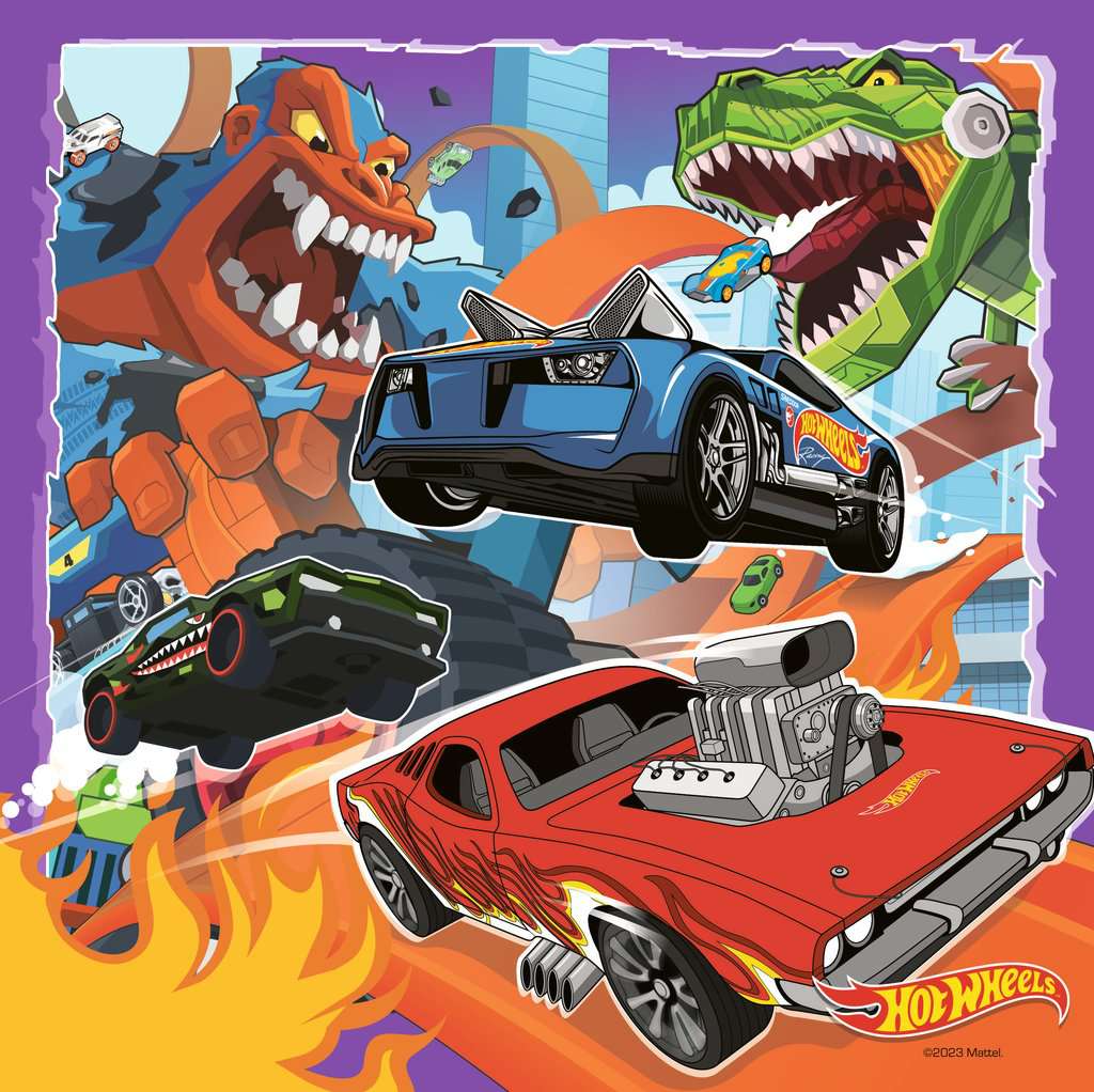 Pack de 3 rompecabezas de 49 piezas – Hot Wheels